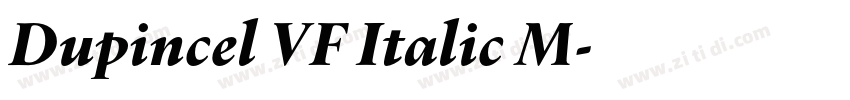 Dupincel VF Italic M字体转换